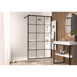 Mampara de ducha Doccia Mindanao St Black W15