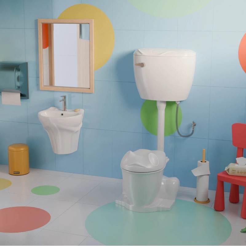 Inodoro infantil con cisterna Froggy