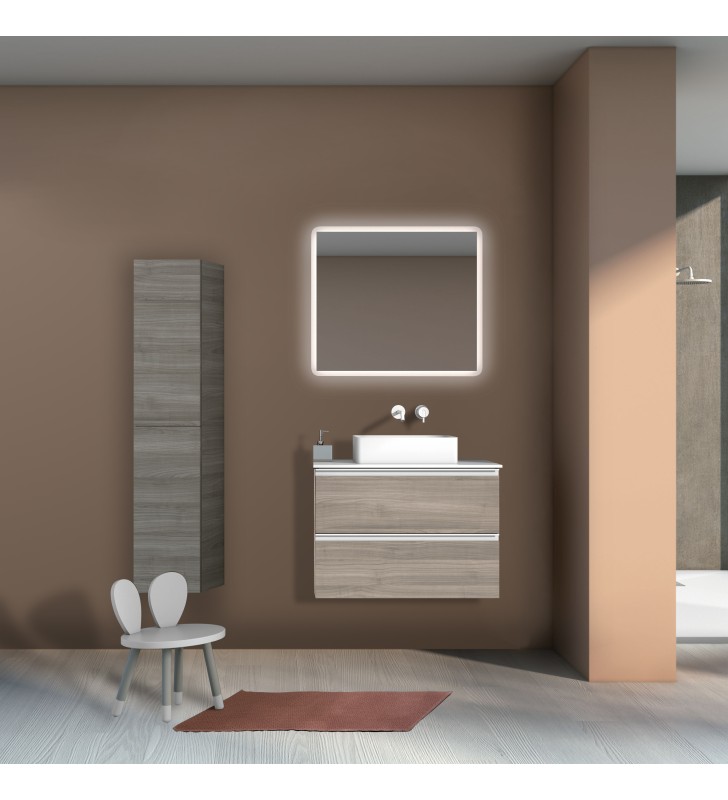 Mueble de baño con encimera de madera Royo Vida