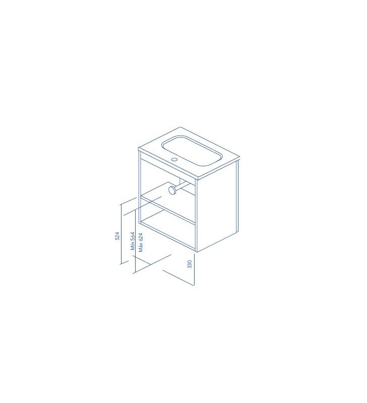 Conjunto completo mueble de baño fondo reducido 35 cm Royo Street