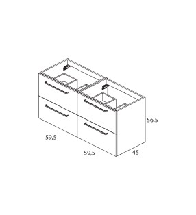 Conjunto mueble de baño Royo Easy