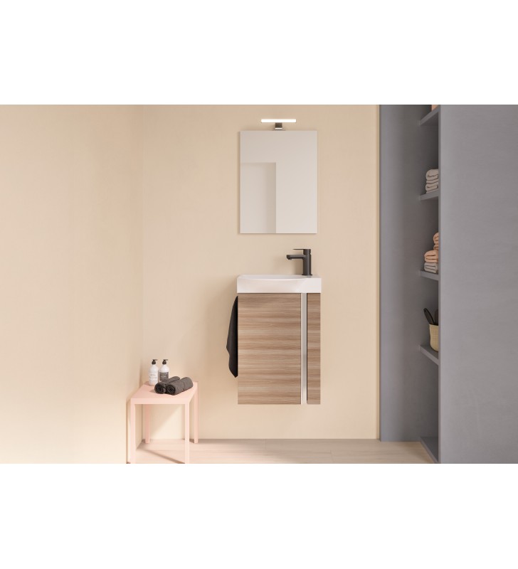 Conjunto completo mueble de baño fondo reducido 34 cm Royo Elegance