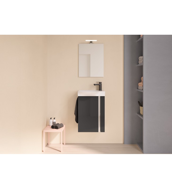 Conjunto completo mueble de baño fondo reducido 34 cm Royo Elegance