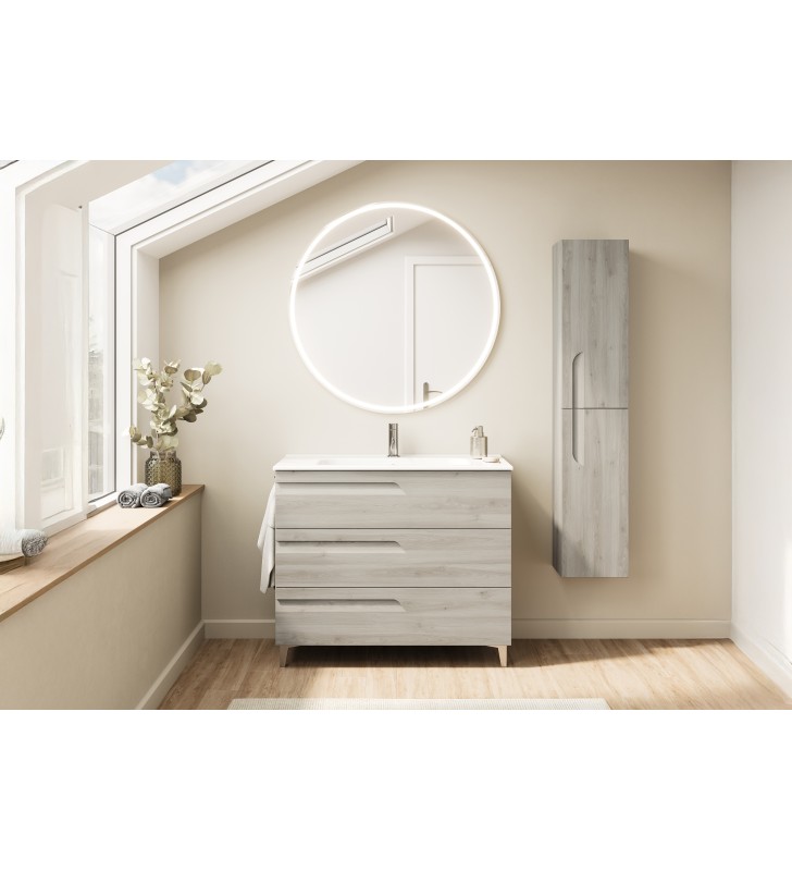 Conjunto mueble de baño fondo reducido 39 cm Royo Vitale