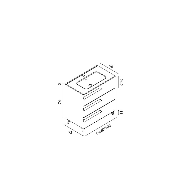 Conjunto mueble de baño Royo Vitale