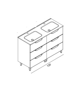 Conjunto mueble de baño Royo Urban