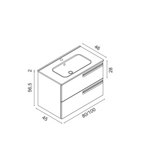 Conjunto mueble de baño Royo Econic