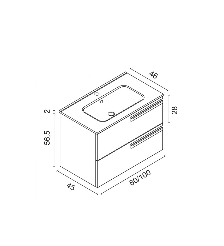 Conjunto mueble de baño Royo Econic