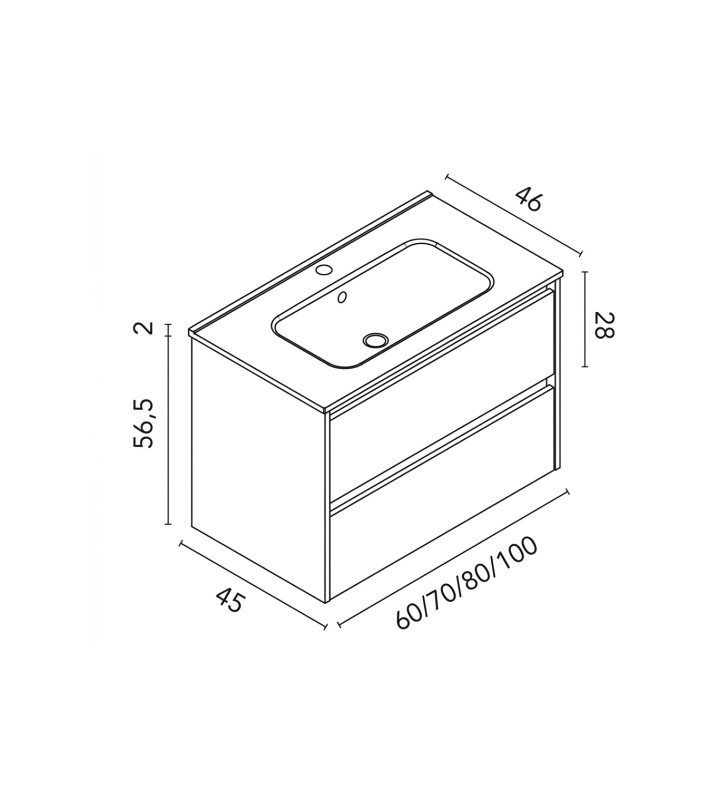 Conjunto mueble de baño Royo Sansa