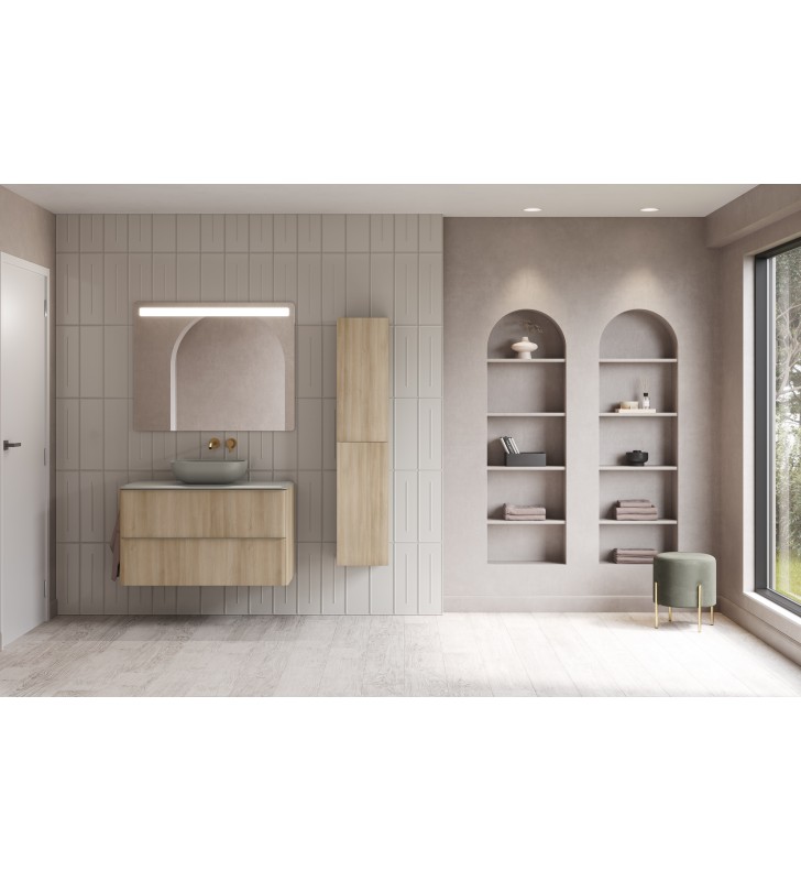 Mueble de baño con encimera arena de resina Royo Dai Top