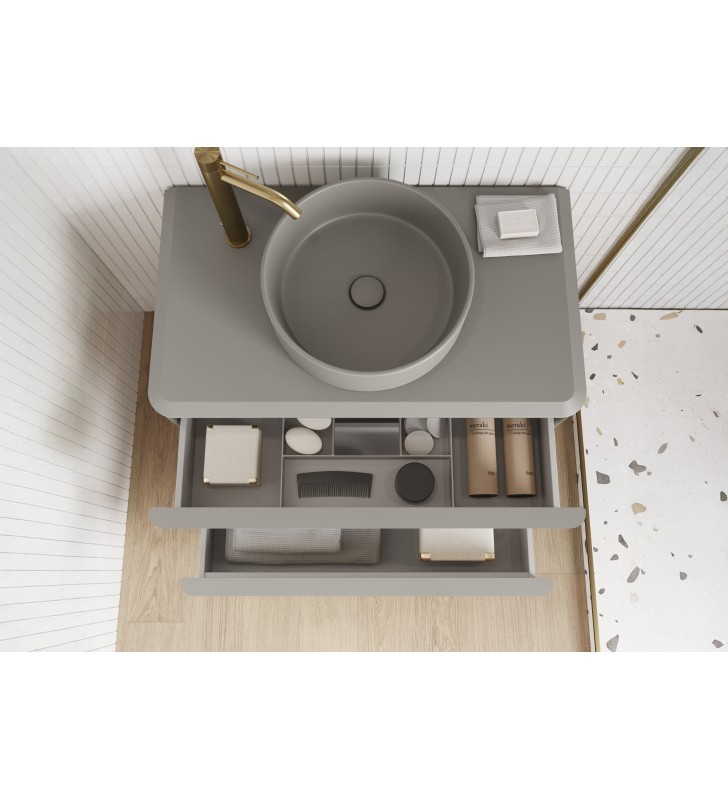 Mueble de baño con encimera arena de resina Royo Dai Top