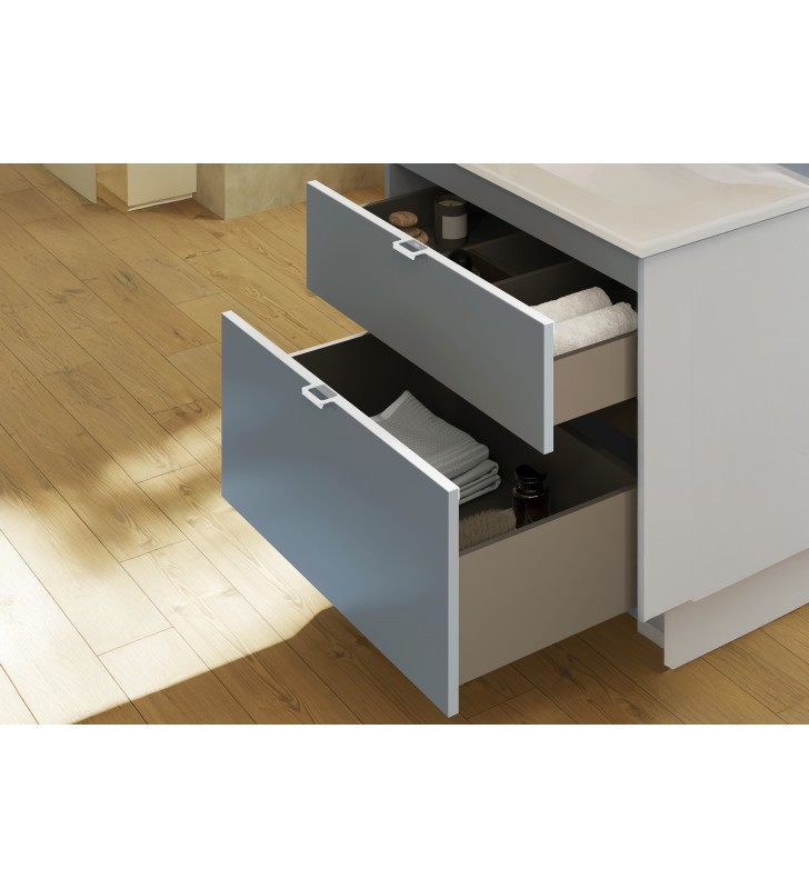 Mueble de baño con encimera de madera Royo Logika