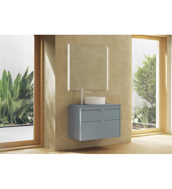 Mueble de baño con encimera de madera Royo Logika