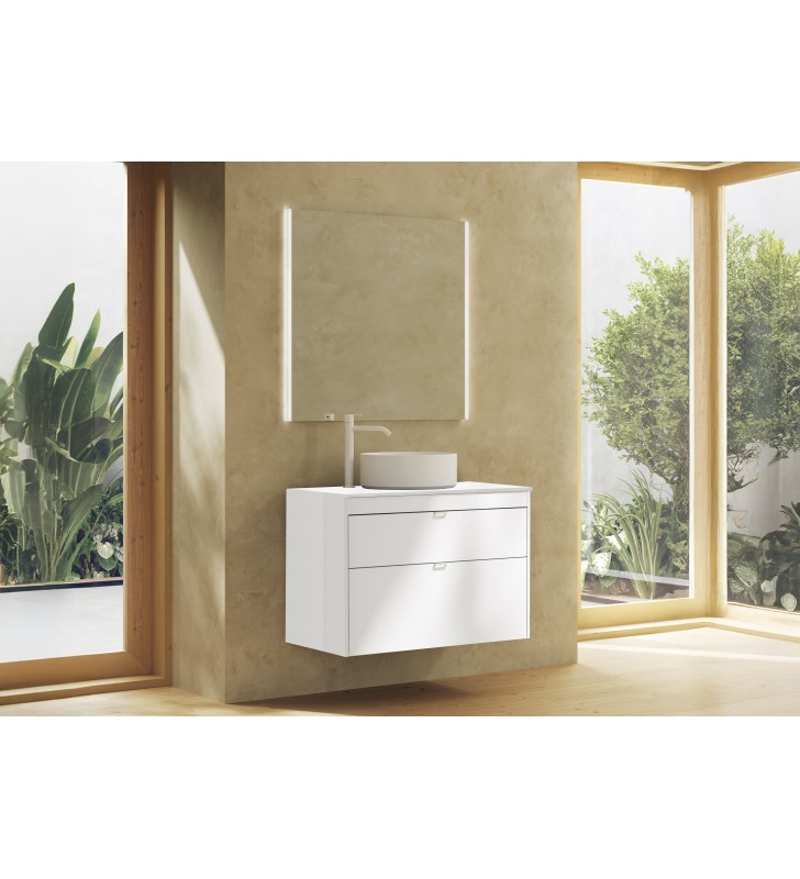 Mueble de baño con encimera de madera Royo Logika