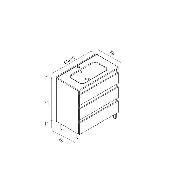 Conjunto mueble de baño Royo Kena
