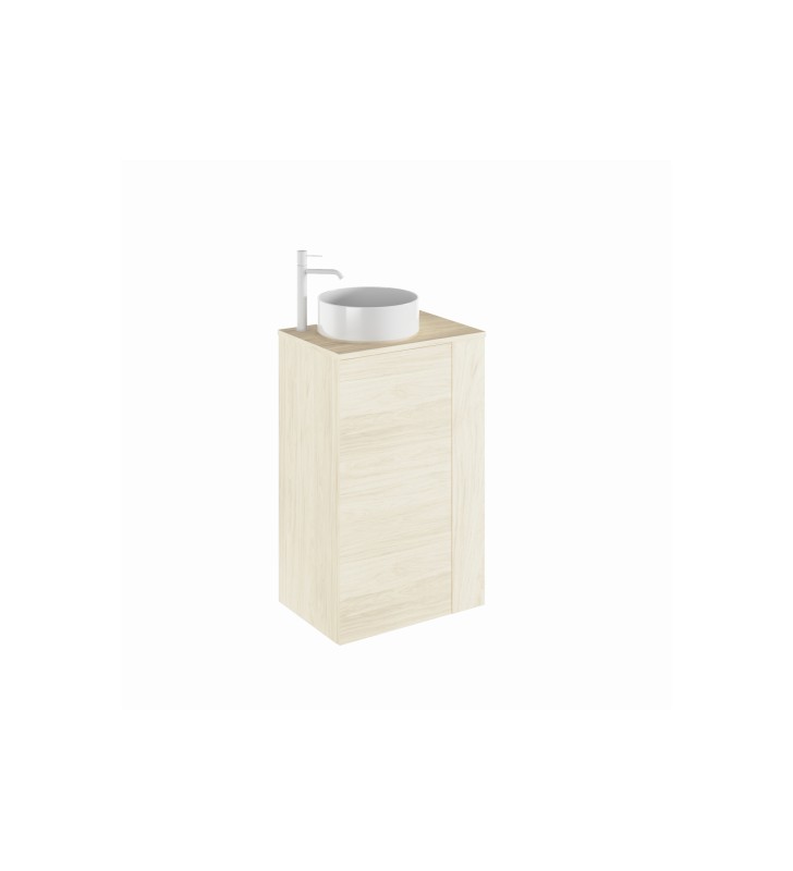 Mueble de baño Royo Bassi con encimera de madera fondo reducido