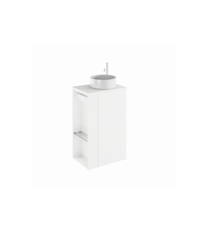 Mueble de baño Royo Bassi con encimera de madera fondo reducido