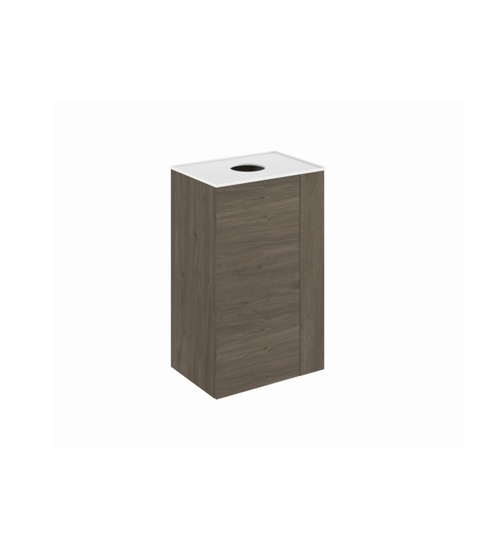 Mueble de baño con encimera solid surface fondo reducido Royo Bassi