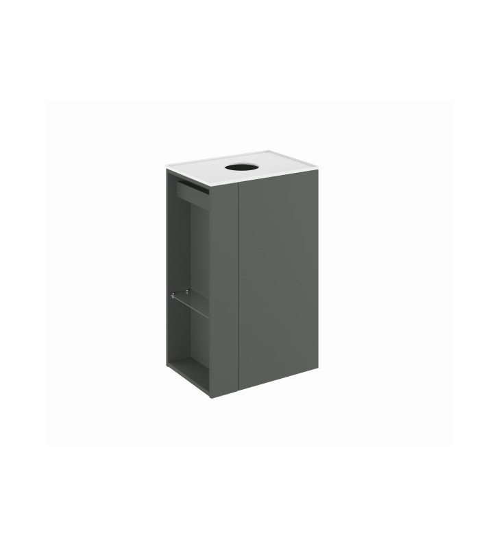Mueble de baño con encimera solid surface fondo reducido Royo Bassi