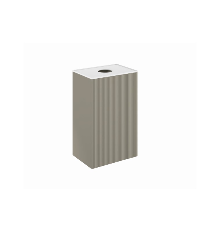 Mueble de baño con encimera solid surface fondo reducido Royo Bassi