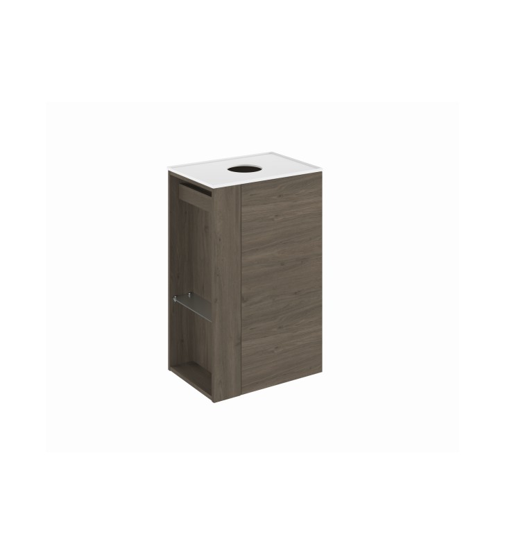 Mueble de baño con encimera solid surface fondo reducido Royo Bassi