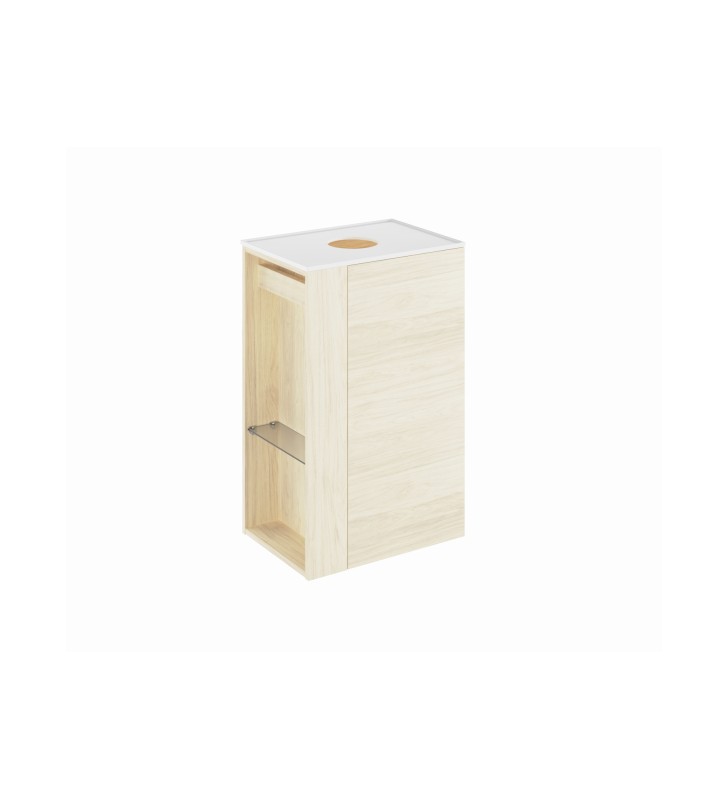 Mueble de baño con encimera solid surface fondo reducido Royo Bassi
