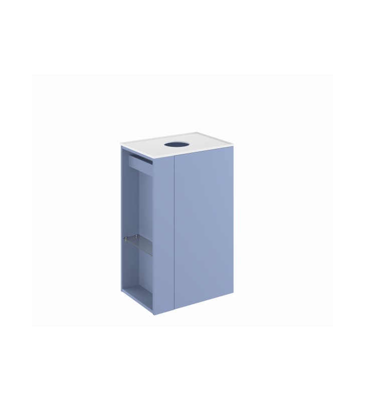 Mueble de baño con encimera solid surface fondo reducido Royo Bassi