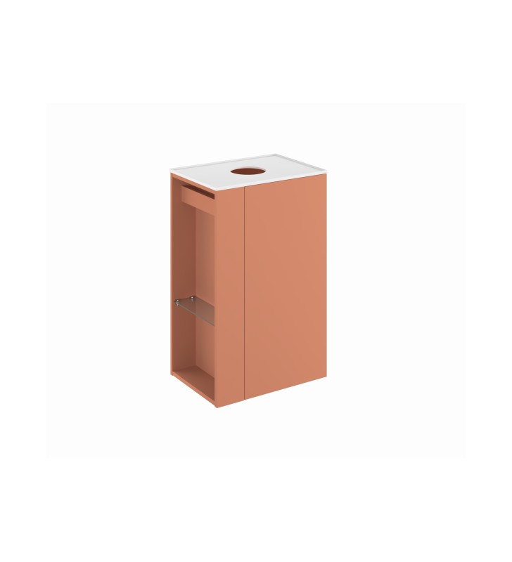 Mueble de baño con encimera solid surface fondo reducido Royo Bassi