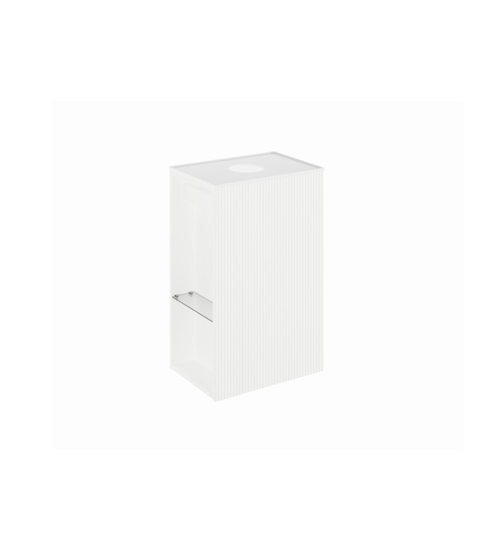 Mueble de baño con encimera solid surface fondo reducido Royo Bassi