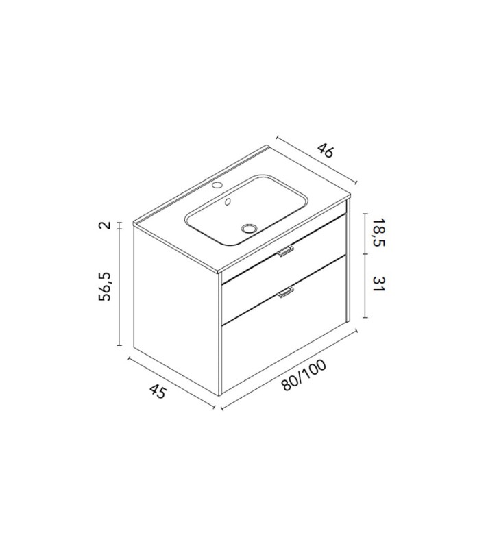 Conjunto mueble de baño Logika Royo